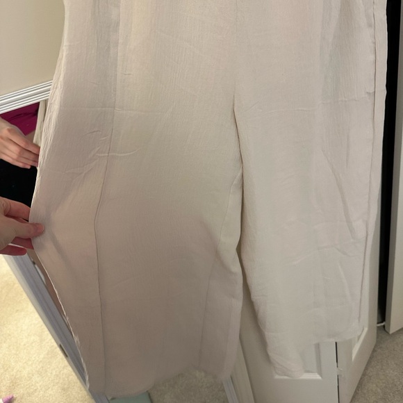 ZESICA Women's Summer Loose Jumpsuit Casual V Neck Sleeveless Oversized Wide Leg - Picture 7 of 15